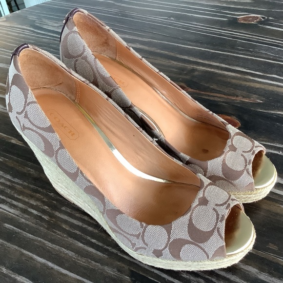 Coach Shoes - Coach Milan size 9B platform espadrille.  Coach logo.  Style Q1900